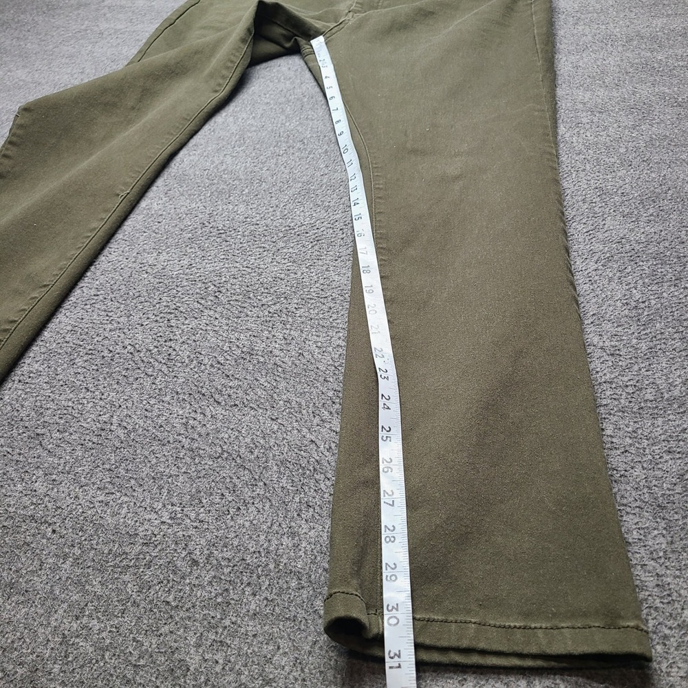 Fried Denim Slim Pants Mens 36x32 Olive Green Excellent Moto Ribbed Pockets - Picture 2 of 7